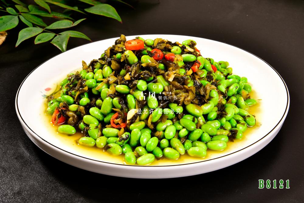 B8121雪菜炒毛豆籽